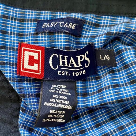 Chaps Easy Care Long Sleeve Button Down Shirt Men's Large - Picture 6 of 8